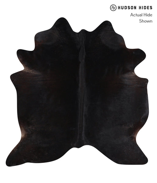 Solid Black Cowhide Rug #A12783