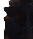 Solid Black Cowhide Rug #A12786