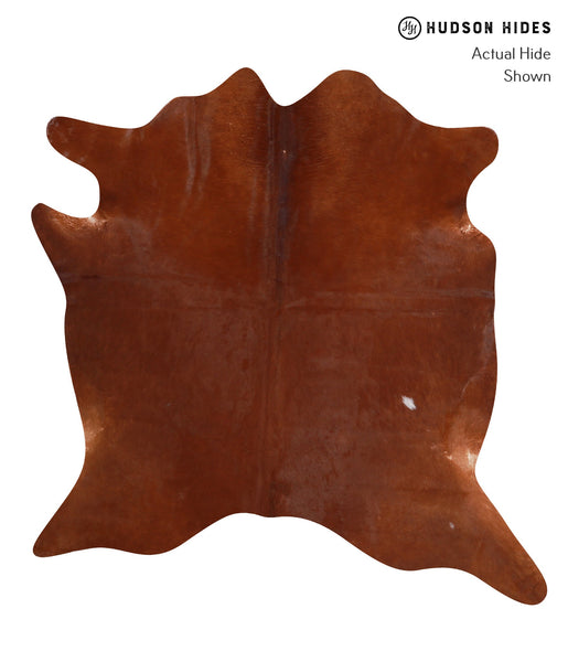 Solid Brown Cowhide Rug #A12793