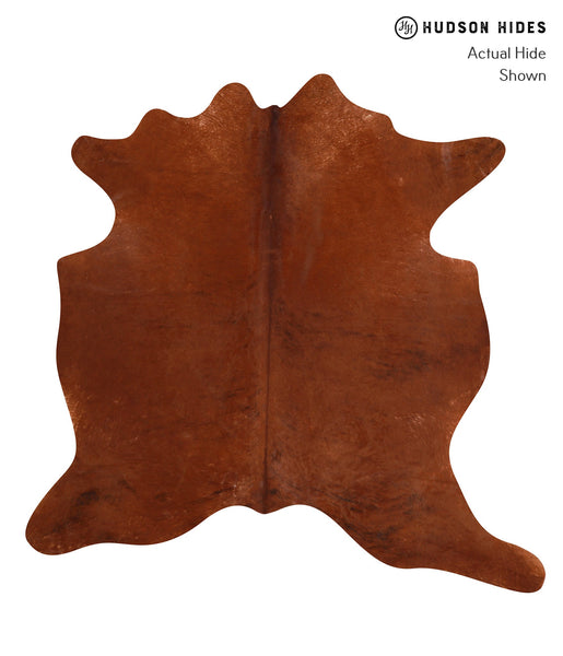 Solid Brown Cowhide Rug #A12794