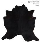 Solid Black Cowhide Rug #A12795