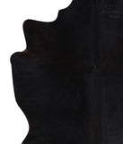 Solid Black Cowhide Rug #A12795