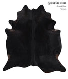 Solid Black Cowhide Rug #A12801