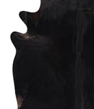 Solid Black Cowhide Rug #A12801