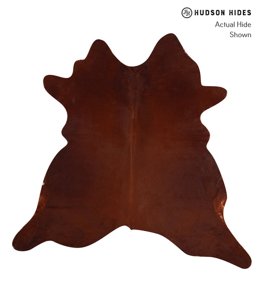 Solid Brown Cowhide Rug #A12806