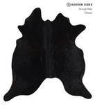 Solid Black Cowhide Rug #A12807