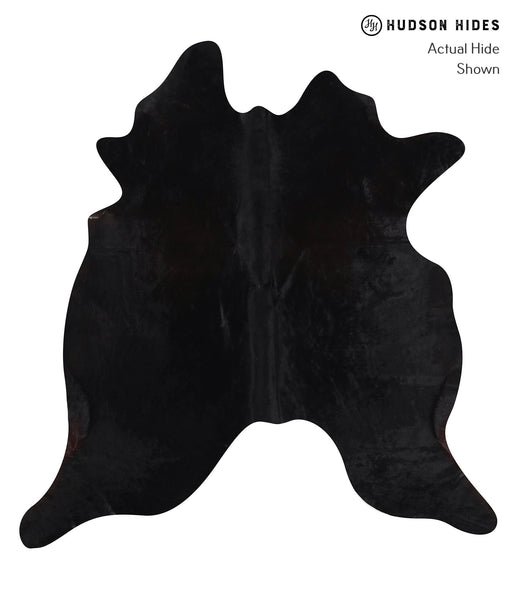 Solid Black Cowhide Rug #A12807
