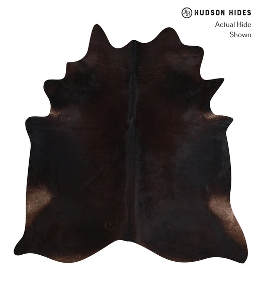 Solid Black Cowhide Rug #A12814