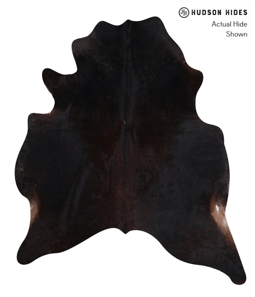 Solid Black Cowhide Rug #A12818