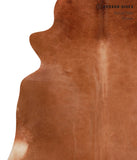 Solid Brown Cowhide Rug #A12824