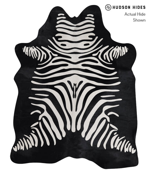 Zebra Cowhide Rug #A12867