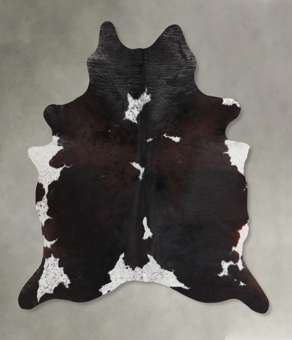 Chocolate and White Cowhide Rug #A13157