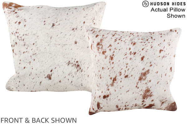 Salt and Pepper Brown Cowhide Pillow #A14611