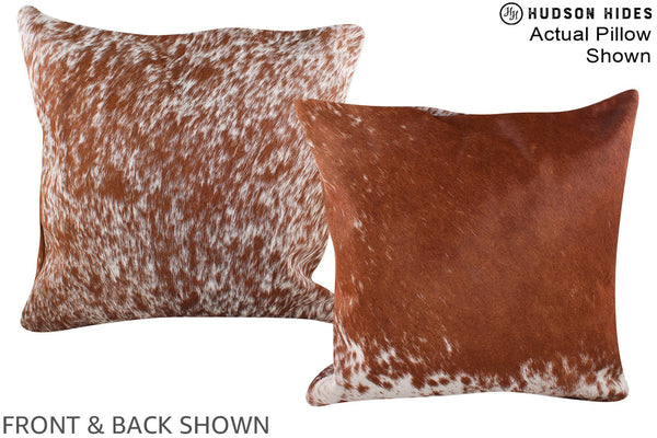 Salt and Pepper Brown Cowhide Pillow #A14618