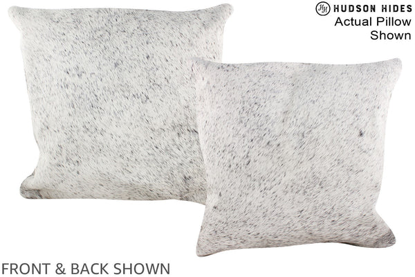 Salt and Pepper Black Cowhide Pillow #A14643