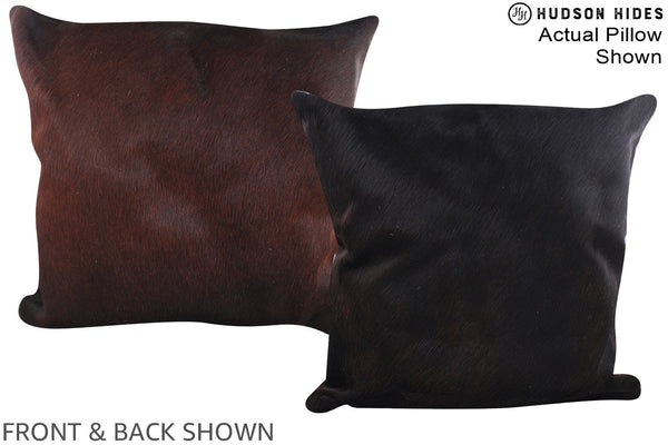 Brown with Red Cowhide Pillow #A14659