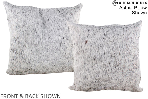 Salt and Pepper Black Cowhide Pillow #A14678