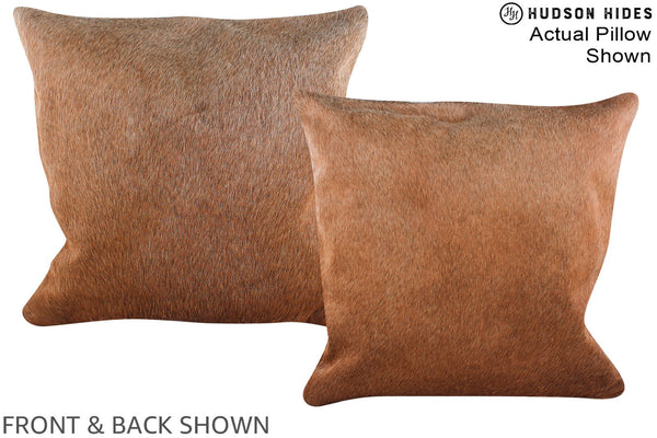 Caramel Cowhide Pillow #A14684
