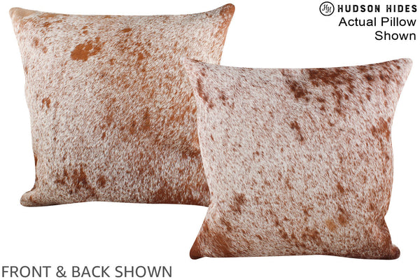 Salt and Pepper Brown Cowhide Pillow #A14712