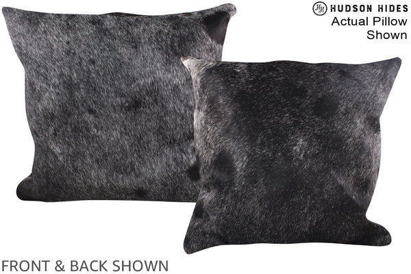 Salt and Pepper Black Cowhide Pillow #A14719
