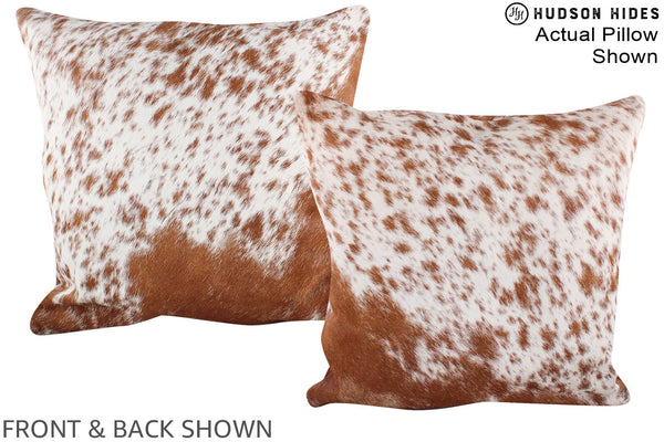 Salt and Pepper Brown Cowhide Pillow #A14723