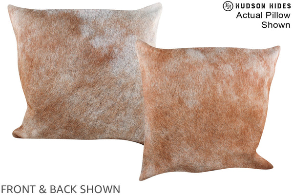 Salt and Pepper Brown Cowhide Pillow #A14734