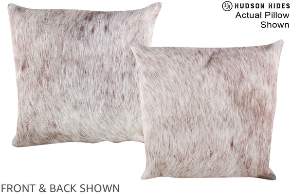 Salt and Pepper Brown Cowhide Pillow #A14754