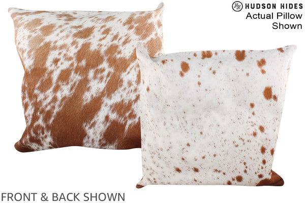 Salt and Pepper Brown Cowhide Pillow #A14756