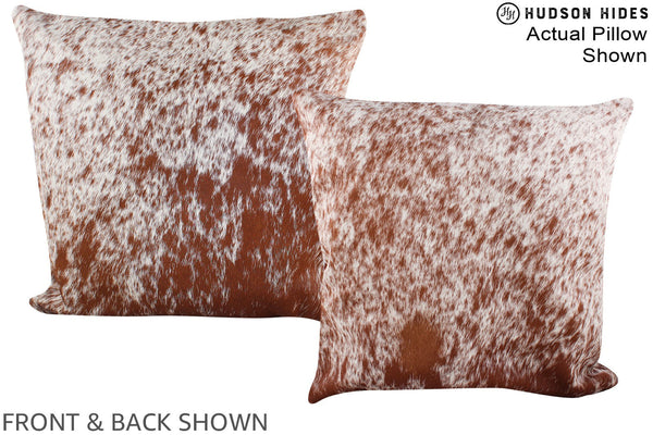 Salt and Pepper Brown Cowhide Pillow #A14762