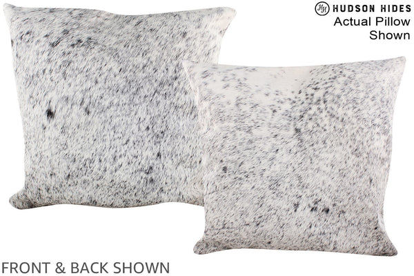 Salt and Pepper Black Cowhide Pillow #A14781