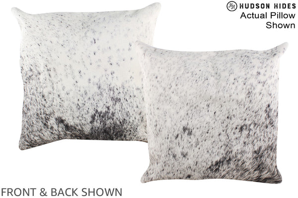 Salt and Pepper Black Cowhide Pillow #A14791