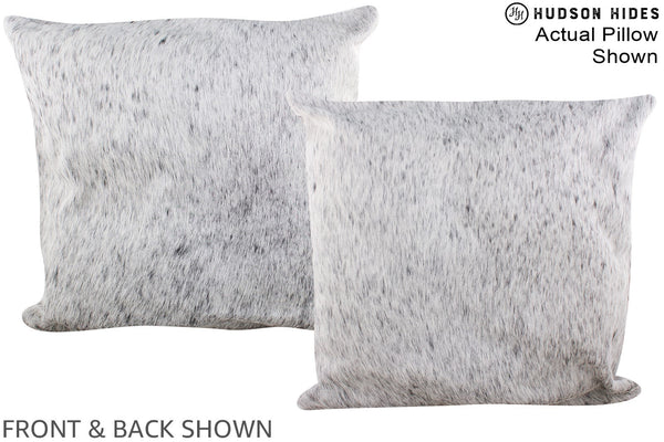 Salt and Pepper Black Cowhide Pillow #A14801