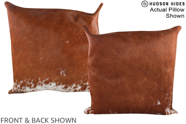 Brown and White Cowhide Pillow #A14815