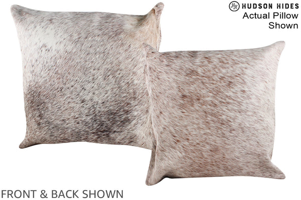 Salt and Pepper Brown Cowhide Pillow #A14816