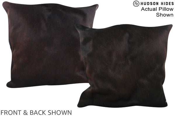 Solid Black Cowhide Pillow #A14964
