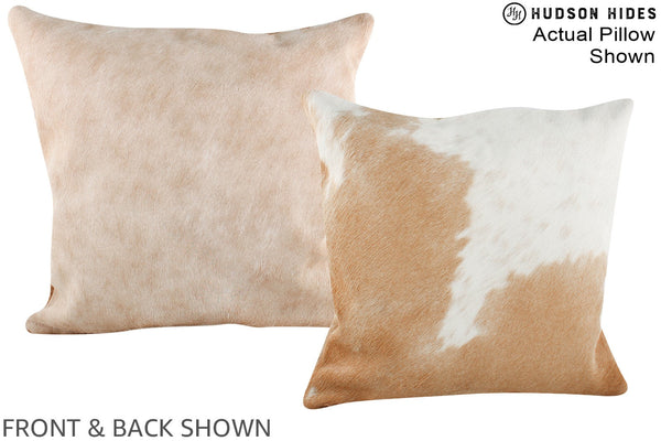 Beige and White Cowhide Pillow #A14972