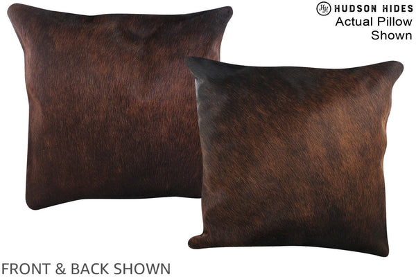 Chocolate Cowhide Pillow #A14993