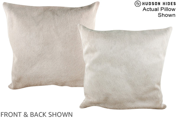 Solid White Cowhide Pillow #A15011