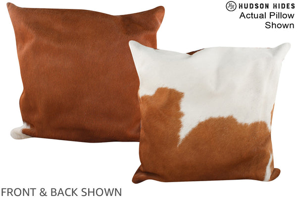 Brown and White Cowhide Pillow #A15015