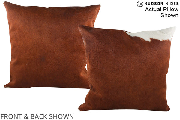 Brown and White Cowhide Pillow #A15020