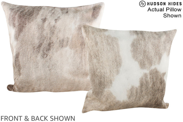 Grey with White Cowhide Pillow #A15021