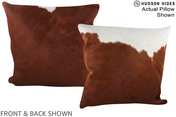 Brown and White Cowhide Pillow #A15031