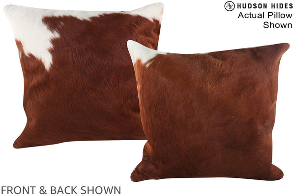 Brown and White Cowhide Pillow #A15061