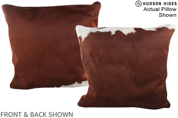Brown and White Cowhide Pillow #A15069