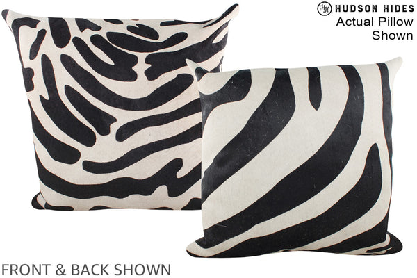 Zebra Cowhide Pillow #A15075