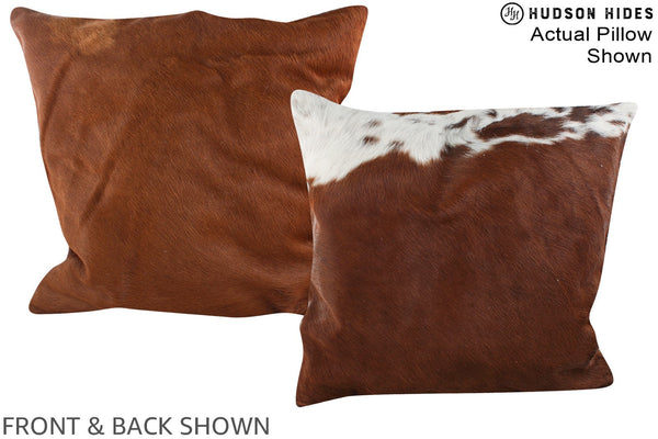 Brown and White Cowhide Pillow #A15089