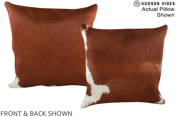 Brown and White Cowhide Pillow #A15111