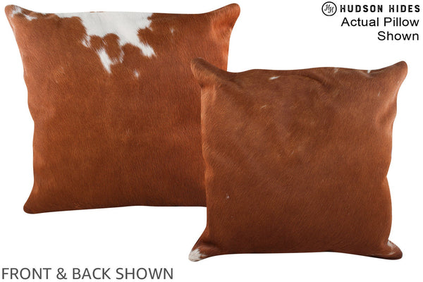 Brown and White Cowhide Pillow #A15115