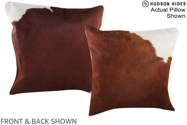 Brown and White Cowhide Pillow #A15123