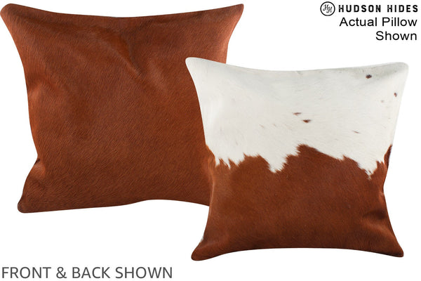 Brown and White Cowhide Pillow #A15134